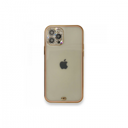 İphone 12 Pro Kılıf Liva Taşlı Silikon - Pembe İphone 12 Pro Kılıf Liva Taşlı Silikon - Pembe