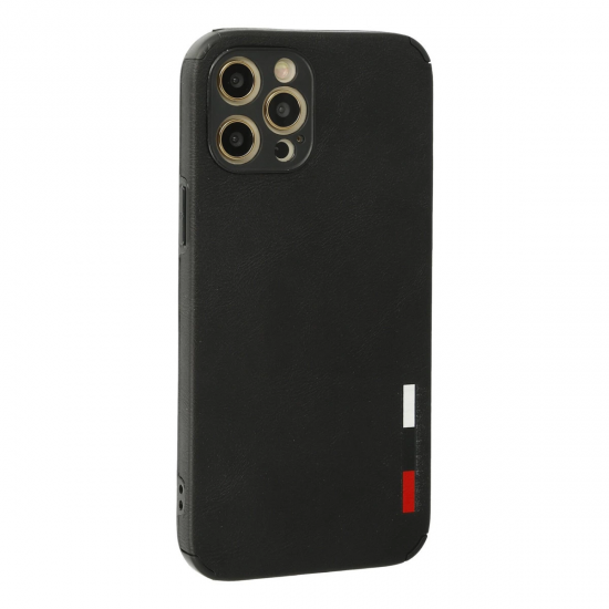 İphone 12 Pro Kılıf Loop Deri Silikon - Siyah