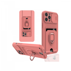 İphone 12 Pro Kılıf Zuma Kartvizitli Yüzüklü Silikon - Pembe İphone 12 Pro Kılıf Zuma Kartvizitli Yüzüklü Silikon - Pembe
