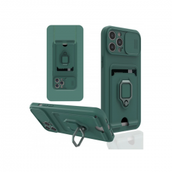 İphone 12 Pro Kılıf Zuma Kartvizitli Yüzüklü Silikon - Yeşil İphone 12 Pro Kılıf Zuma Kartvizitli Yüzüklü Silikon - Yeşil