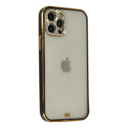 İphone 12 Pro Max Kılıf Liva Taşlı Silikon - Siyah İphone 12 Pro Max Kılıf Liva Taşlı Silikon - Siyah