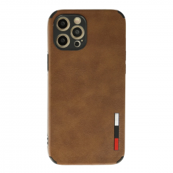 İphone 12 Pro Max Kılıf Loop Deri Silikon - Kahverengi İphone 12 Pro Max Kılıf Loop Deri Silikon - Kahverengi