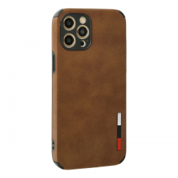İphone 12 Pro Max Kılıf Loop Deri Silikon - Kahverengi İphone 12 Pro Max Kılıf Loop Deri Silikon - Kahverengi