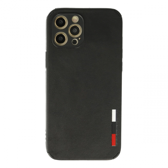 İphone 12 Pro Max Kılıf Loop Deri Silikon - Siyah