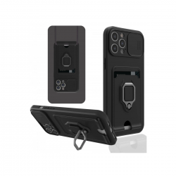 İphone 12 Pro Max Kılıf Zuma Kartvizitli Yüzüklü Silikon - Siyah İphone 12 Pro Max Kılıf Zuma Kartvizitli Yüzüklü Silikon - Siyah