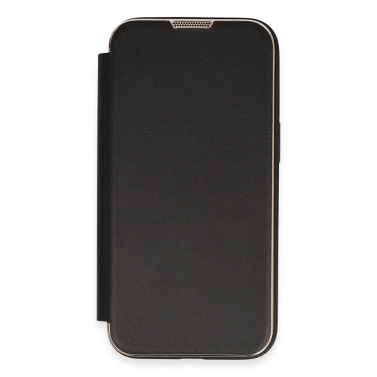 İphone 13 Pro Kılıf Dolpin Kapaklı - Siyah