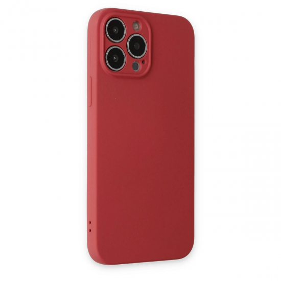 İphone 13 Pro Kılıf Nano İçi Kadife Silikon - Kiremit