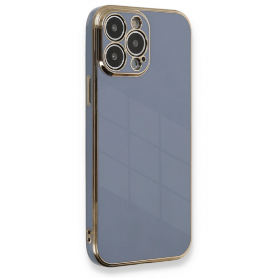 İphone 13 Pro Max Kılıf Volet Silikon - Mavi