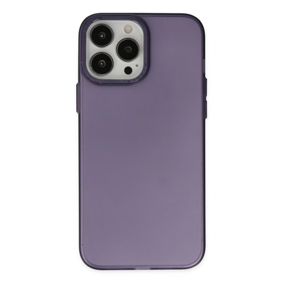 İphone 14 Pro Max Kılıf Modos Metal Kapak - Mor