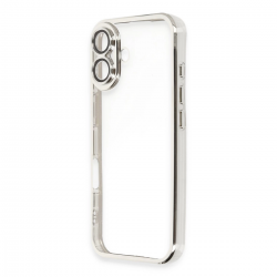 İphone 16 Kılıf Razer Lensli Silikon - Gümüş İphone 16 Kılıf Razer Lensli Silikon - Gümüş