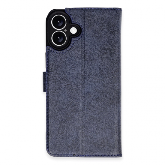 İphone 16 Kılıf Trend S Plus Kapaklı Kılıf - Lacivert