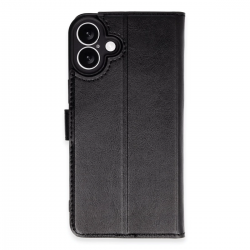 İphone 16 Plus Kılıf Trend S Plus Kapaklı Kılıf - Siyah