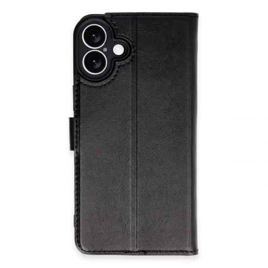 İphone 16 Plus Kılıf Trend S Plus Kapaklı Kılıf - Siyah