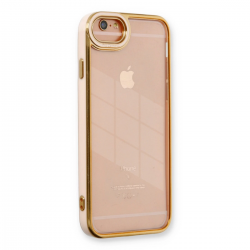 İphone 6 Kılıf Liva Lens Silikon - Pudra