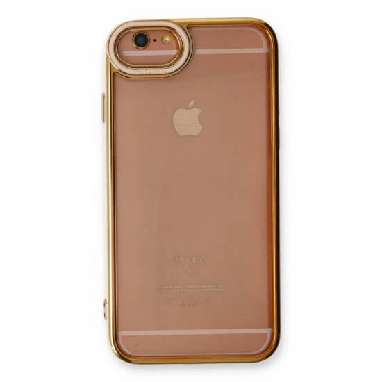 İphone 6 Kılıf Liva Lens Silikon - Pudra
