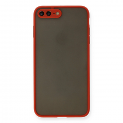 İphone 7 Plus Kılıf Montreal Silikon Kapak - Kırmızı