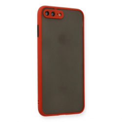 İphone 7 Plus Kılıf Montreal Silikon Kapak - Kırmızı