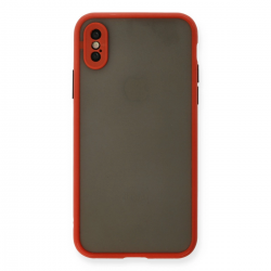 İphone X Kılıf Montreal Silikon Kapak - Kırmızı İphone X Kılıf Montreal Silikon Kapak - Kırmızı
