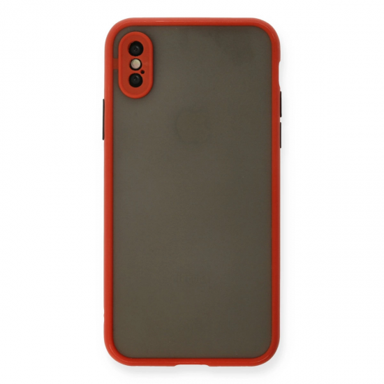 İphone X Kılıf Montreal Silikon Kapak - Kırmızı