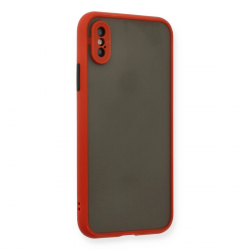 İphone X Kılıf Montreal Silikon Kapak - Kırmızı İphone X Kılıf Montreal Silikon Kapak - Kırmızı