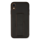 İphone Xr Kılıf Coco Deri Standlı Kapak - Siyah