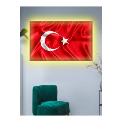 Kanvas Tablo Türk Bayrağı (Al Bayrak) Led Işıklı Kanvas Tablo Türk Bayrağı (Al Bayrak) Led Işıklı