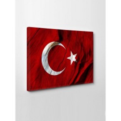 Kanvas Tablo Türk Bayrağı (Ay Yıldız) Led Işıklı Kanvas Tablo Türk Bayrağı (Ay Yıldız) Led Işıklı