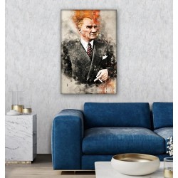 Kanvas Tablo Mustafa Kemal Atatürk   (Çok Şık) Kanvas Tablo Mustafa Kemal Atatürk   (Çok Şık)