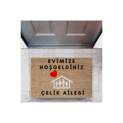 Kapı Önü Paspası Dekoratif Dijital Baskı Evimize Hoşgeldiniz P-2465 Kapı Önü Paspası Dekoratif Dijital Baskı Evimize Hoşgeldiniz P-2465