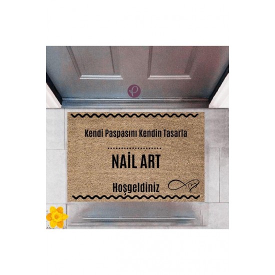 Kapı Önü Paspası Dekoratif Dijital Baskı Nail Art P-2512