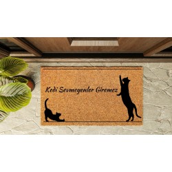 Kapı Önü Paspası Özel Tasarım Koko Model Kedi Sevmeyen Giremez PK-1565 Kapı Önü Paspası Özel Tasarım Koko Model Kedi Sevmeyen Giremez PK-1565
