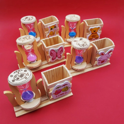 Kum Saati Kalemlik Kutulu Kum Saati Kalemlik Kutulu