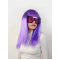 Lila Renk Uzun Düz Parti Peruğu