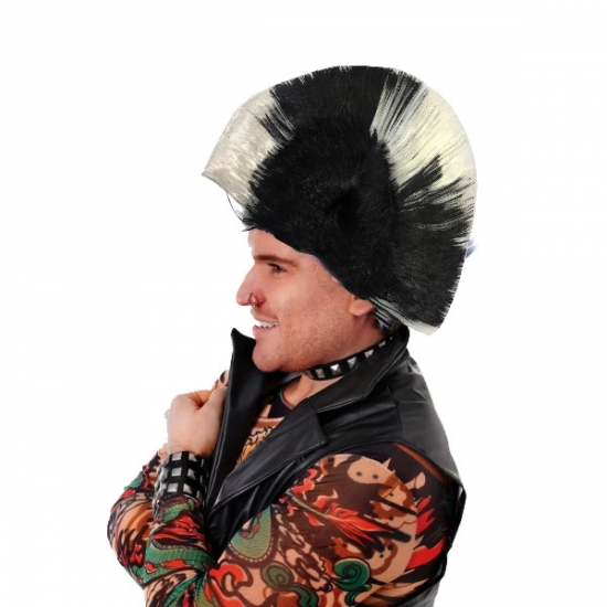 Mohican Mohawk Punk Peruk - 70 Li 80 Li Yıllar Peruk Model 5