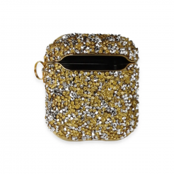 Newface Airpods 2 (2.nesil) Mira Taşlı Kılıf - Gold Newface Airpods 2 (2.nesil) Mira Taşlı Kılıf - Gold