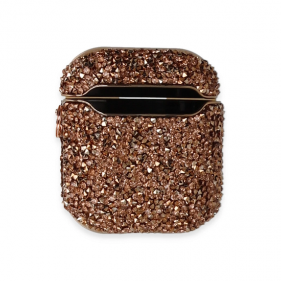 Newface Airpods 2 (2.nesil) Mira Taşlı Kılıf - Rose Gold