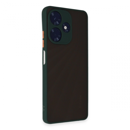 Newface İnfinix Hot 30 4g Kılıf Montreal Silikon Kapak - Yeşil