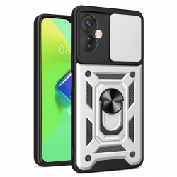 Newface İnfinix Hot 30 4g Kılıf Pars Lens Yüzüklü Silikon - Gümüş Newface İnfinix Hot 30 4g Kılıf Pars Lens Yüzüklü Silikon - Gümüş