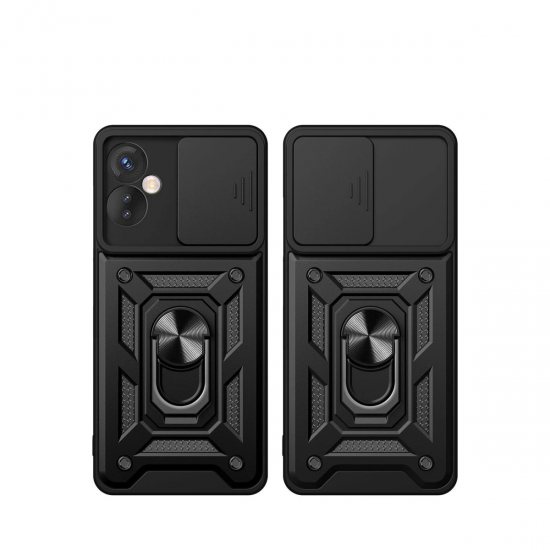 Newface İnfinix Hot 40 Pro Kılıf Pars Lens Yüzüklü Silikon - Yeşil