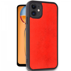 Newface İphone 11 Kılıf Aras Deri Kapak - Kırmızı Newface İphone 11 Kılıf Aras Deri Kapak - Kırmızı