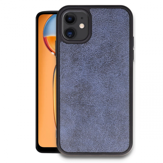 Newface İphone 11 Kılıf Aras Deri Kapak - Lacivert