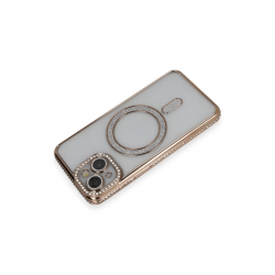 Newface İphone 13 Kılıf Joke Simli Magneticsafe Kılıf - Gold