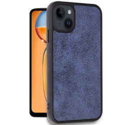 Newface İphone 14 Kılıf Aras Deri Kapak - Lacivert