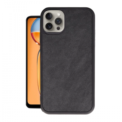 Newface İphone 14 Pro Kılıf Aras Deri Kapak - Siyah