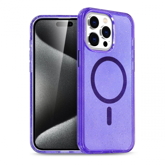 Newface İphone 14 Pro Kılıf Star Magsafe Kapak - Mor