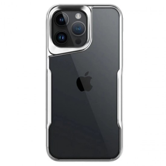 Newface İphone 14 Pro Max Kılıf Boyi Silikon Kapak - Gümüş