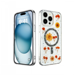 Newface İphone 14 Pro Max Kılıf Daisy Simli Magsafe Kapak - Siyah Newface İphone 14 Pro Max Kılıf Daisy Simli Magsafe Kapak - Siyah