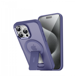 Newface İphone 14 Pro Tork Magsafe Standlı Kapak - Derin Mor Newface İphone 14 Pro Tork Magsafe Standlı Kapak - Derin Mor