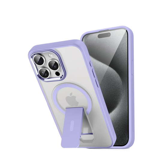 Newface İphone 14 Pro Tork Magsafe Standlı Kapak - Lila
