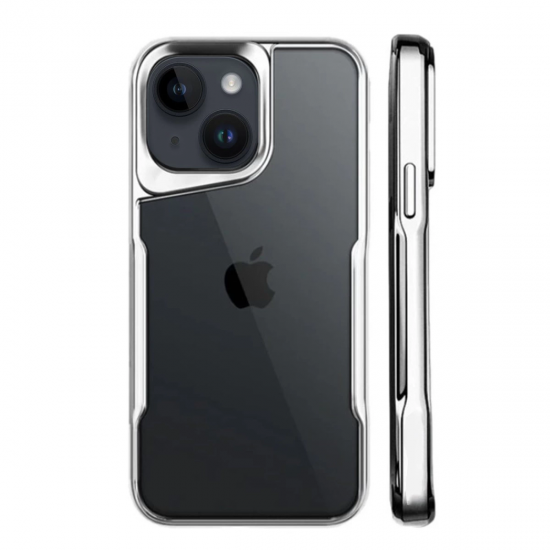 Newface İphone 15 Kılıf Boyi Silikon Kapak - Gümüş